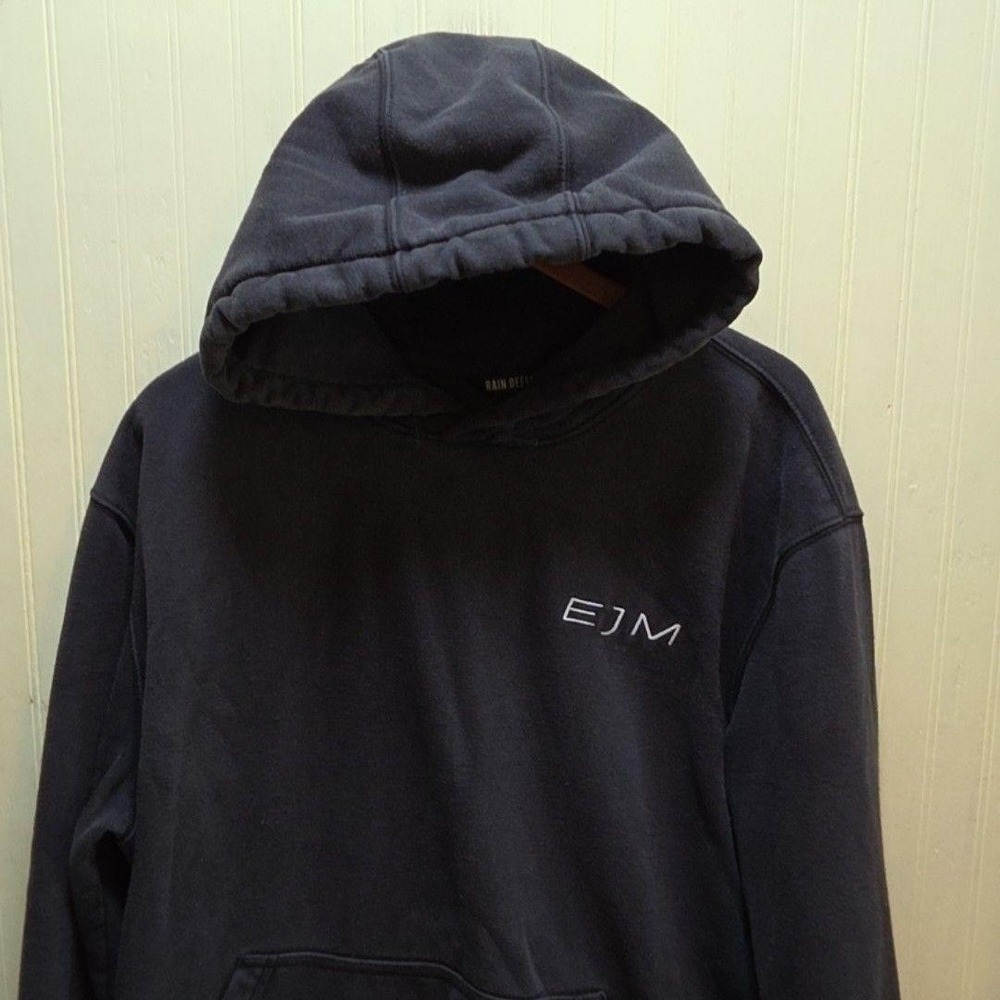 Carhartt Hoodie Mens XL Gray Rain Defender Loose Fit EJM Logo Fleece Pullover